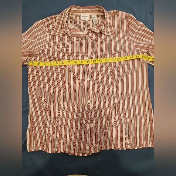3 for $26 - COVINGTON Striped Button Up Woman's Blouse - Picture 5 of 7